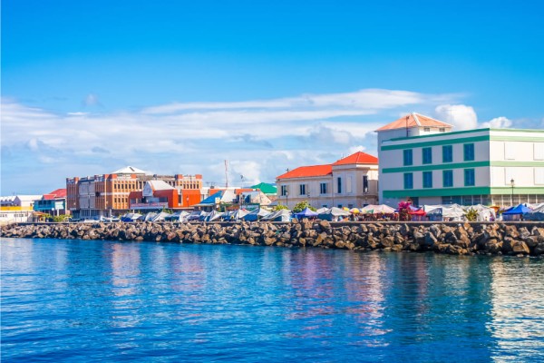 Colorful Waterfront on Dominica